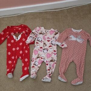 Size 12 Months Girls Footie Pajamas